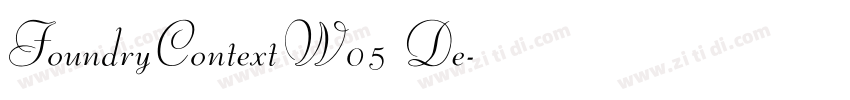 FoundryContextW05 De字体转换